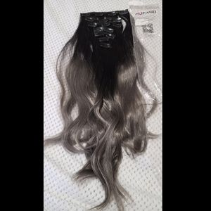 Gray ombre extensions